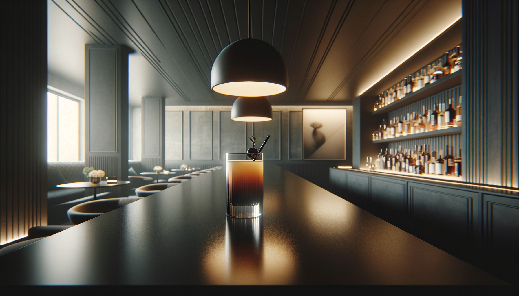 Cocktail on bar